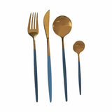 Cutlery Set Grey Golden Stainless steel (12 Units)-1