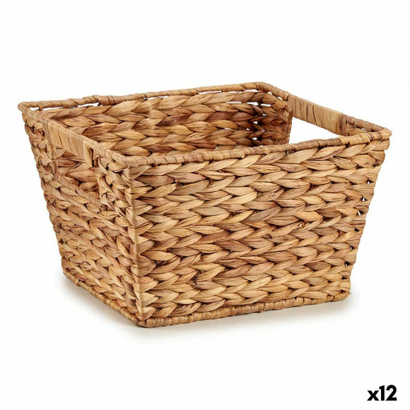Basket Gift Decor SF28052S SF28052S Brown Metal Water hyacinth (12 Units)-0