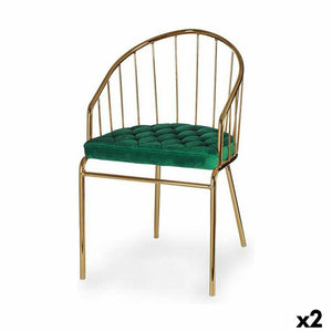 Chair Bars Green Golden 51 x 81 x 52 cm (2 Units)-0