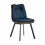 Armchair Buttons Blue Black Grey Steel 62 x 85 x 47 cm (2 Units)-1