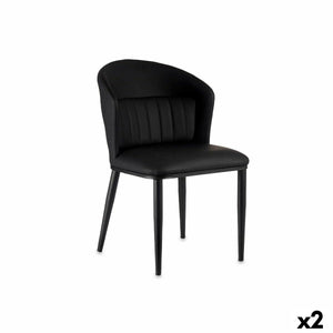 Armchair Circular Black Steel 51 x 83,5 x 54 cm (2 Units)-0