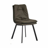 Armchair Buttons Black Grey Steel 62 x 85 x 47 cm (2 Units)-1