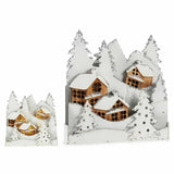 Decorative Figure Krist+ YF19-108 YF19-108 White Brown Town 44 x 48 x 7,5 cm Light (4 Units)-1