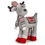 Decorative Figure Christmas Reindeer Red Grey 125 x 45 x 48 cm (8 Units)-1