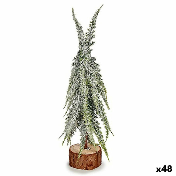 Christmas Tree Snowfall Christmas Tree 25 cm White Green Wood Plastic (48 Units)-0