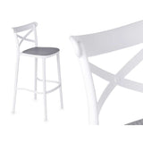 Stool Gift Decor PC-175B PC-175B White Grey polypropylene Rattan 41 x 103 x 52,5 cm (4 Units)-3