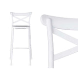Stool Gift Decor PC-175B PC-175B White Grey polypropylene Rattan 41 x 103 x 52,5 cm (4 Units)-1