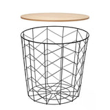 Side table Gift Decor Brown Black 44,5 x 53,5 x 44,5 cm (6 Units)-2