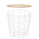 Side table Gift Decor White Brown 44,5 x 53,5 x 44,5 cm (6 Units)-2