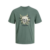 Child's Short Sleeve T-Shirt Jack & Jones Jorheavens Neck Olive-0