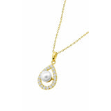 Ladies' Necklace Lotus HIN00094/43 Golden-0