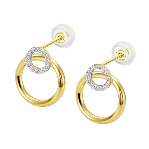 Ladies' Earrings Lotus HIN00336 Golden-0