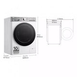 Washer - Dryer LG F4DR9513A2W 1400 rpm 13kg / 7kg-3