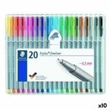 Set of Felt Tip Pens Staedtler Triplus Fineliner Multicolour (10 Units)-0