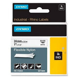 Laminated Tape for Labelling Machines Dymo Rhino Black White (5 Units)-1