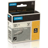 Laminated Tape for Labelling Machines Rhino Dymo ID1-6 White Black 6 x 1,5 mm (5 Units)-1