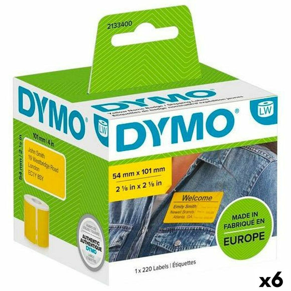 Printer Labels Dymo Label Writer Yellow 220 Pieces 54 x 7 mm (6 Units)-0