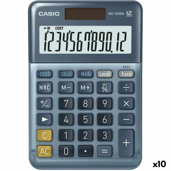 Calculator Casio MS-100EM Blue (10Units)-0