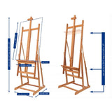 Easel MABEF M80 54 x 61 x 160 cm Brown beech wood-1