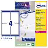 Printer Labels Avery L7169 White 100 Sheets 99,1 x 139 mm (5 Units)-2