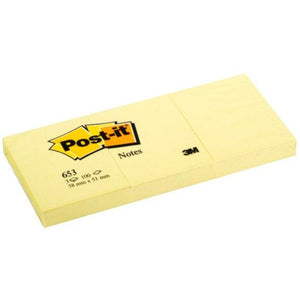 Notepad Post-it 653 20 Pieces Pack Yellow 100 Sheets 38 x 51 mm (36 Units)-0