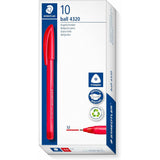 Set of Biros Staedtler Ball 4320 Red 1 mm (100 Units)-1