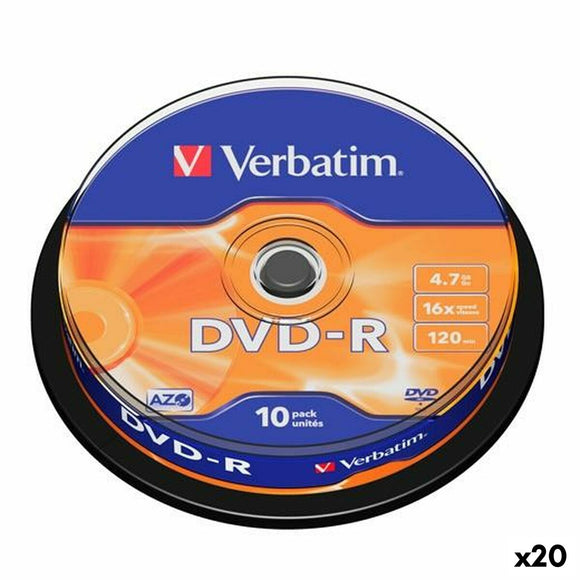 DVD-R Verbatim 4,7 GB 16x (20 Units)-0