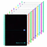 Set of exercise books Oxford Black n Colours Black Turquoise A4+ 160 Sheets (3 Units)-1