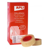 Adhesive Tape Set Apli Transparent 19 mm x 33 m 8 Pieces (35 Units)-1