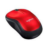 Wireless Mouse Logitech M185 Red 1000 dpi (10 Units)-1
