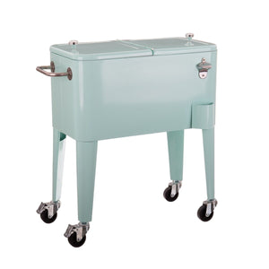 Portable Fridge Fresh Green Metal Steel polypropylene 74 x 43 x 80 cm-0