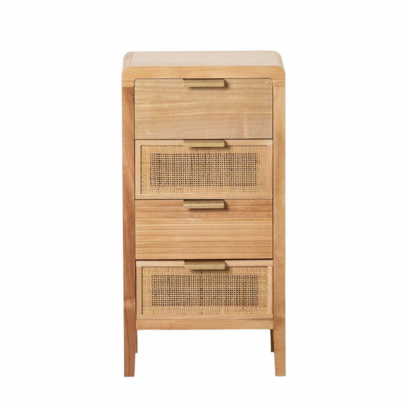 Nightstand HONEY Natural Paolownia wood MDF Wood 40 x 30 x 77,5 cm-0