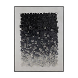 Painting White Black Abstract 90 x 4 x 120 cm-1