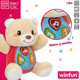 Soft toy with sounds Winfun Bear 16,5 x 18 x 11,5 cm (12 Units)-4