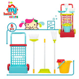 Cleaning Trolley with Accessories Colorbaby Toy 5 Pieces 30,5 x 55,5 x 19,5 cm (12 Units)-2
