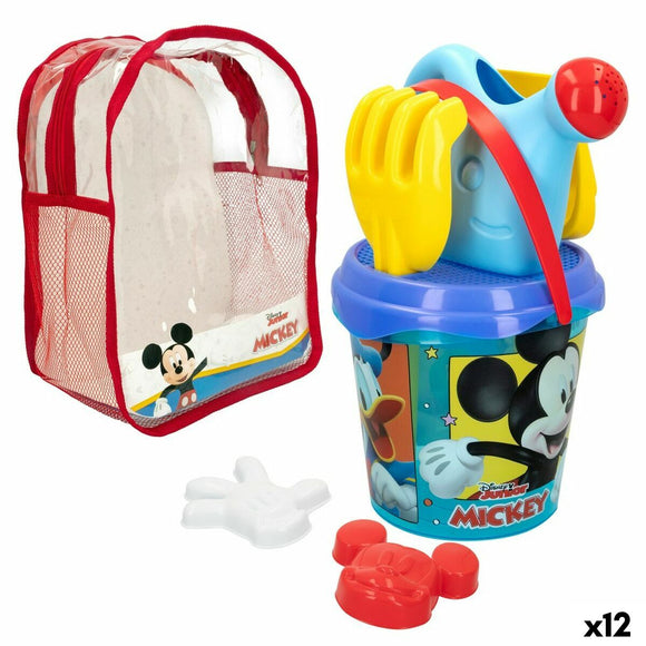 Beach toys set Mickey Mouse Ø 18 cm polypropylene (12 Units)-0