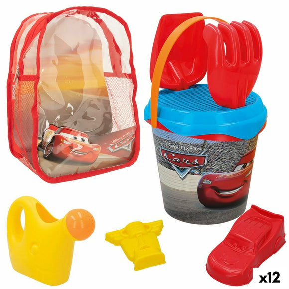Beach toys set Cars polypropylene (12 Units)-0