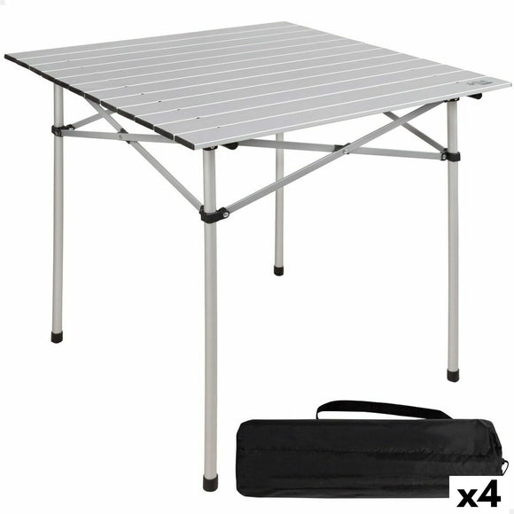 Folding Table Aktive Silver Aluminium 70 x 70 x 70 cm (4 Units)-0