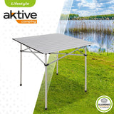 Folding Table Aktive Silver Aluminium 70 x 70 x 70 cm (4 Units)-3