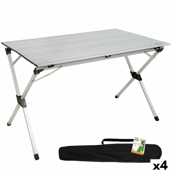 Folding Table Aktive Silver Aluminium 110 x 70 x 70 cm (4 Units)-0