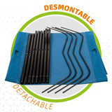 Sun-lounger Aktive Blue Foldable 180 x 18 x 60 cm (6 Units)-2