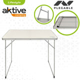 Folding Table Aktive White 80 x 70 x 60 cm (4 Units)-2
