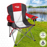 Foldable Camping Chair Aktive Dark grey Red 56 x 98 x 59 cm (4 Units)-3