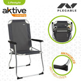 Foldable Camping Chair Aktive Dark grey 45 x 91 x 47 cm (6 Units)-2