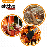 Barbecue utensils Aktive Silicone Stainless steel 12 Units 7,5 x 35 x 1,9 cm (5 Pieces)-3