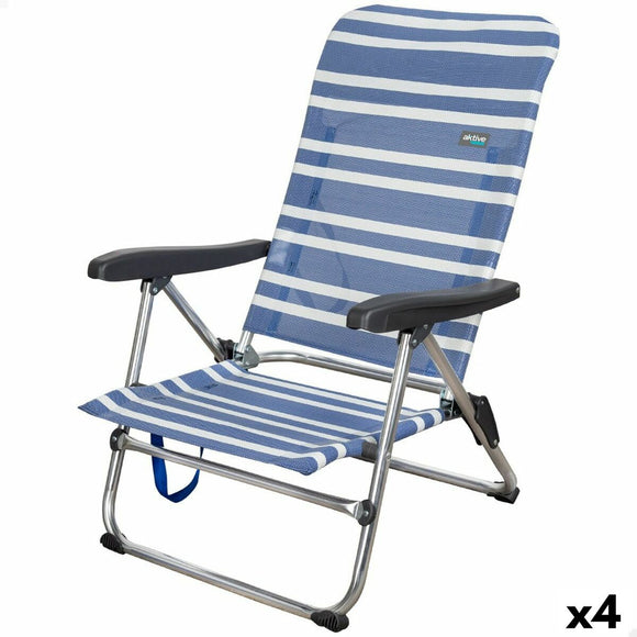 Folding Chair Aktive Mykonos Striped 47 x 85 x 50 cm (4 Units)-0