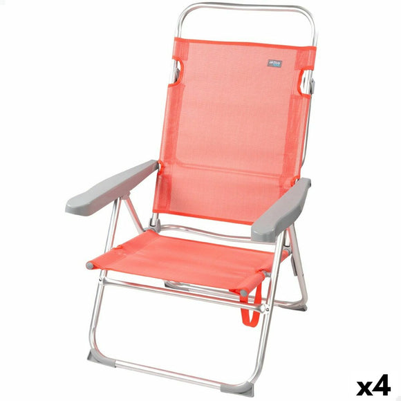 Folding Chair Aktive Flamingo Coral 48 x 99 x 57 cm (4 Units)-0