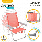 Folding Chair Aktive Flamingo Coral 48 x 99 x 57 cm (4 Units)-2