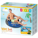 Inflatable Pool Chair Intex River Run Blue White 135 x 13,5 cm (6 Units)-1