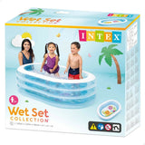 Inflatable Paddling Pool for Children Intex Oval Blue White 230 L 163 x 46 x 107 cm (6 Units)-1